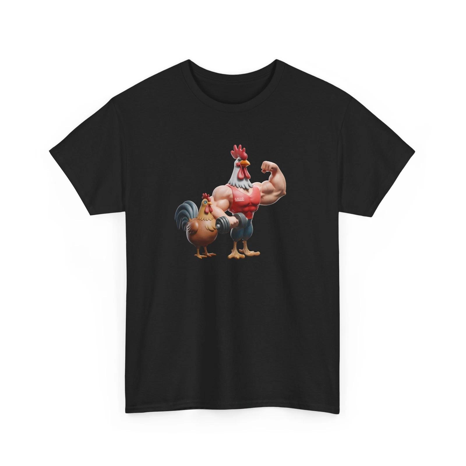 Funny Bodybuilder Shirt Gym Tshirt Rooster Shirt Chicken Shirt Gallo Pollo 3XL