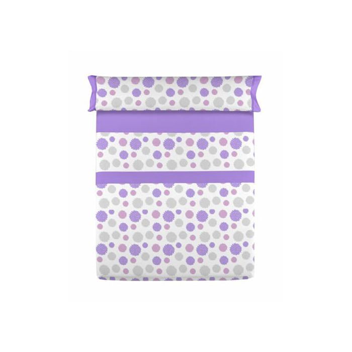 Jeu de draps en coton - Colvihome - Mauve - Simple - 90x200 cm - 3 pièces - 144 fils - Lavable en machine à 30°C