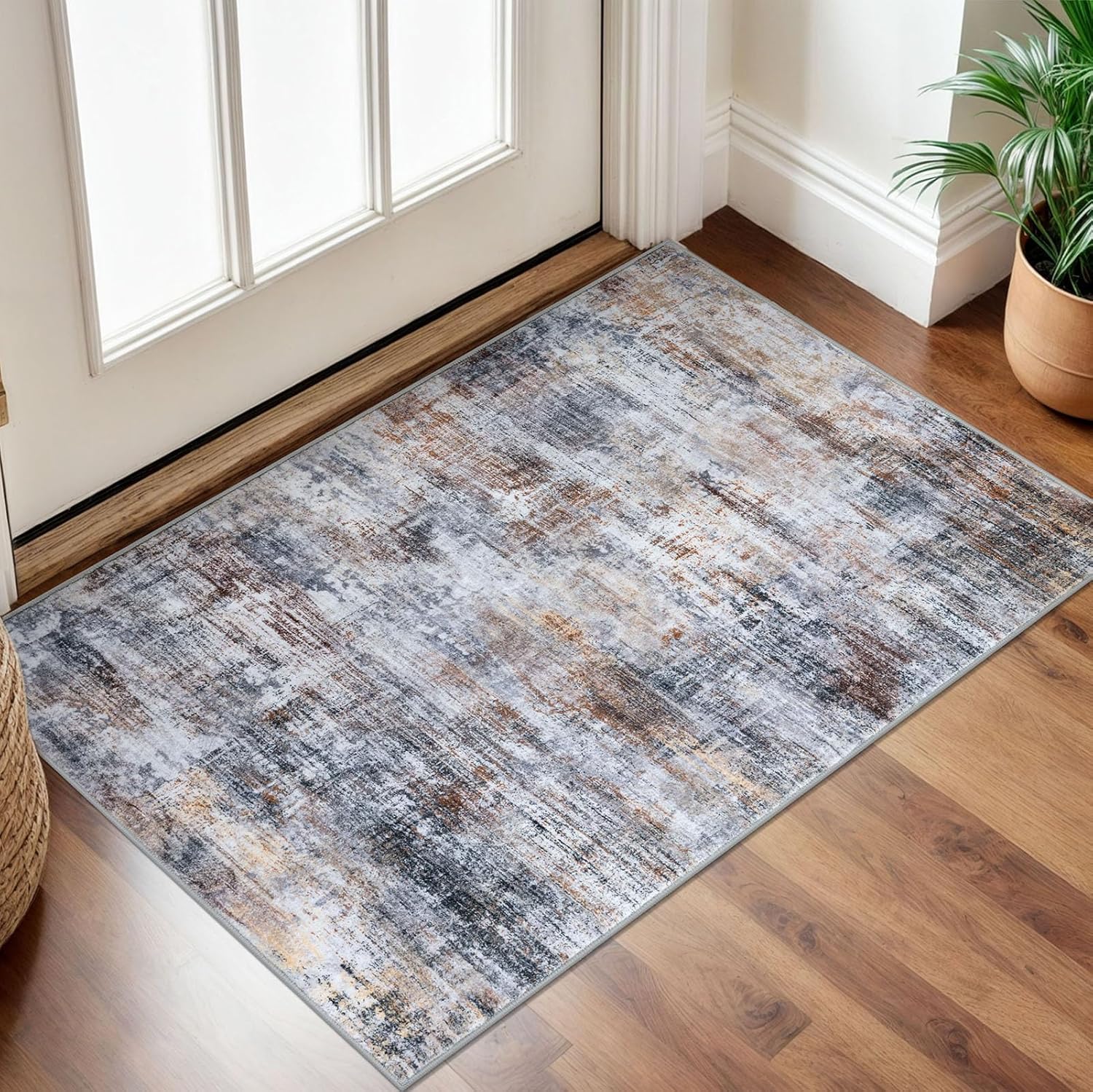 

Ковер с эффектом тай-дай, выстиранный, влагостойкий, машинная стирка, придверный коврик, коврик для входа в спальню, домашний декор 50x80cm 20x31inch