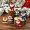 6Pcs Simulation Santa Pendant Mini Santa Claus Diy Colorful Doll Glittering Hanging Christmas Tree Ornament New Year Party Decor
