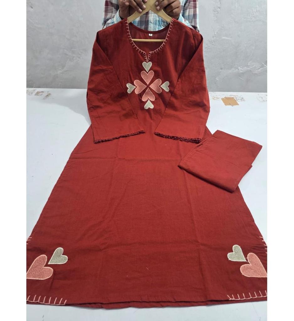 Women Designer Smart Premium Cotton Kurti Set Indian Bollywood Party Wear Top Tunic Cord Set