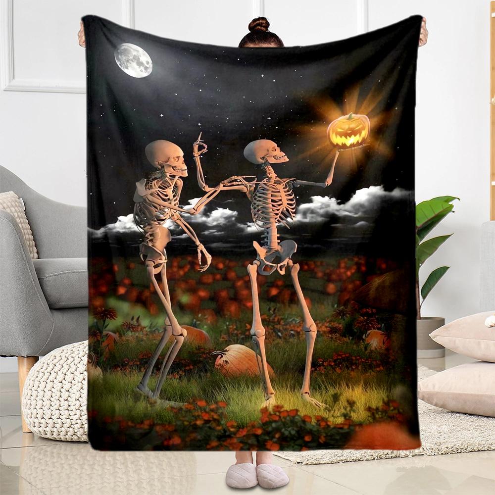 Halloween 36 Blanket Soft Warm Cozy Perfect for Livingroom Couch Bed Four Seasons Multipurpose Digital Print Best Holiday Gift for Friends Family