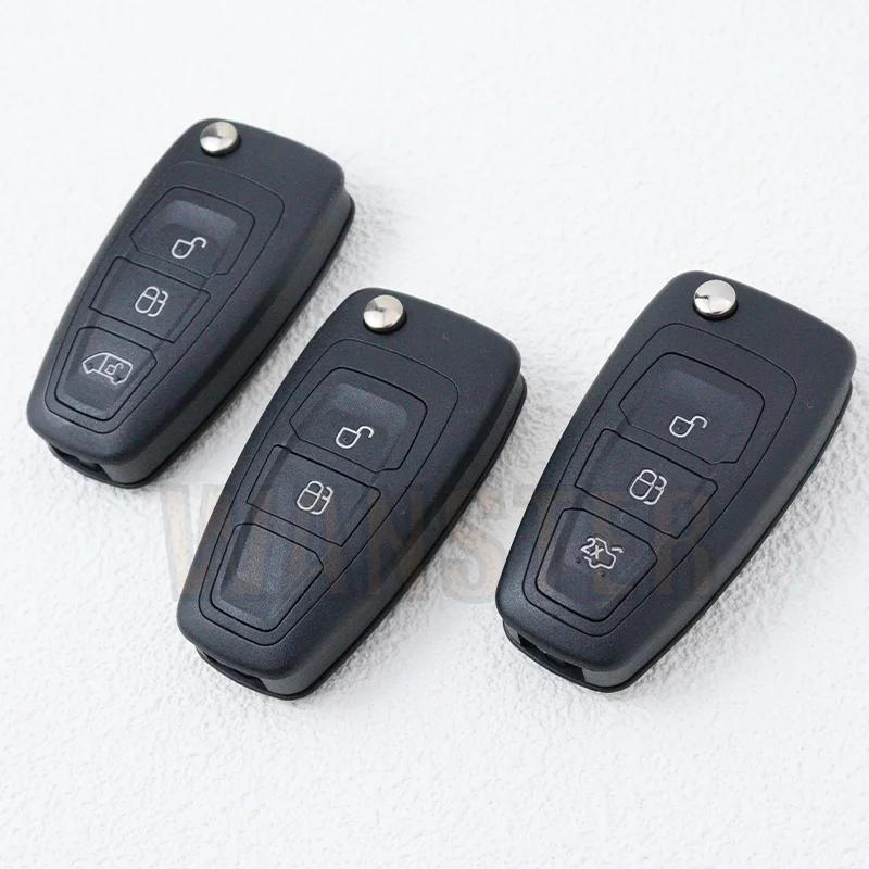 For Ford Fiesta Focus C-Max (Cb7) S-Max Transit Custom Galaxy Mondeo 2013 Car Key Shell Folding Key Fob Case Housing 2 3 Bottons