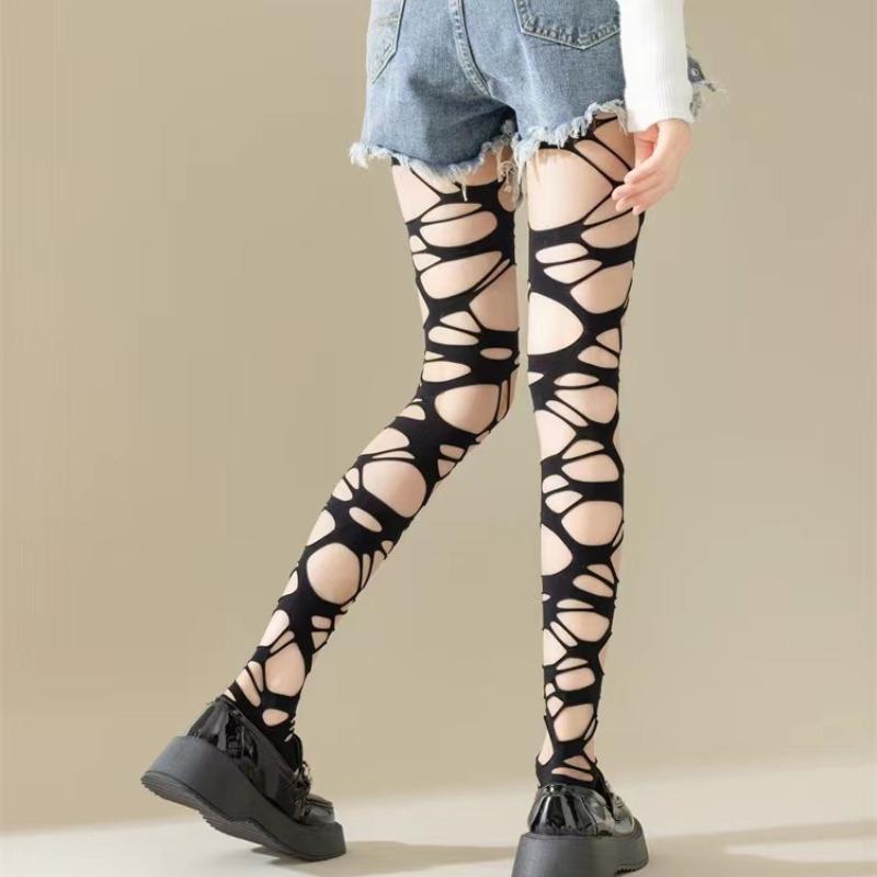 Sexy Body Lingerie Punk Style Sexy Women Stockings Top Garter Belt Thigh Stocking Pantyhose Lolita Uniform Long Sock Medias