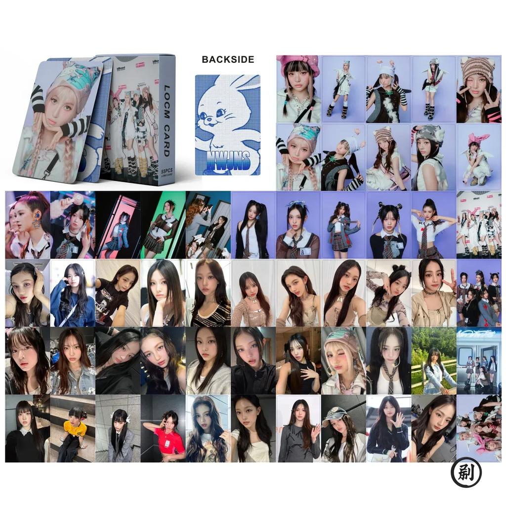 55 buc. Grup de fete Idol Album Nou Bunnies Club Fotocarte Imprimată HD MINJI Hanni DanieIIe Hyein Haerin Carduri Lomo Cadouri pentru Fani