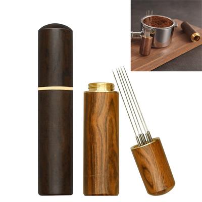 2 Pack Espresso Stirrer Tool Kit Espresso Distribution Tool Coffee Powder Stirrer Set Espresso Stirrer Wood Material