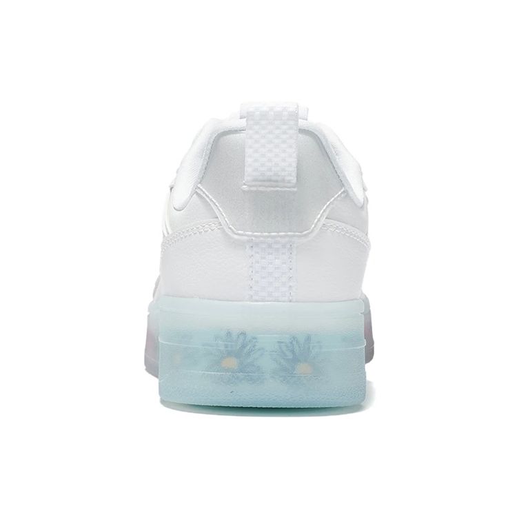 Li Ning Disney X  Collaboration Series Non-Slip Durable Lightweight Low-Top Skate Shoes Women sneaker White AGCS020-2