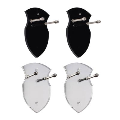 Set of 2 Acrylic Swords and Axes Storage Stand Wall Mount Vertical Display Rack for Home Decoration Swords Holder