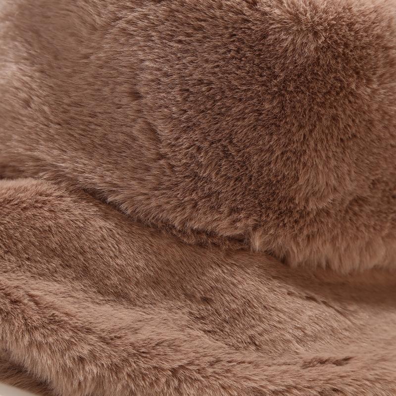 Faux Fur Winter Bucket Hat for Women Men Fluffy Warm Hat Women's Furry Fisherman Cap for Casual, Trips, Sports, Skiing
