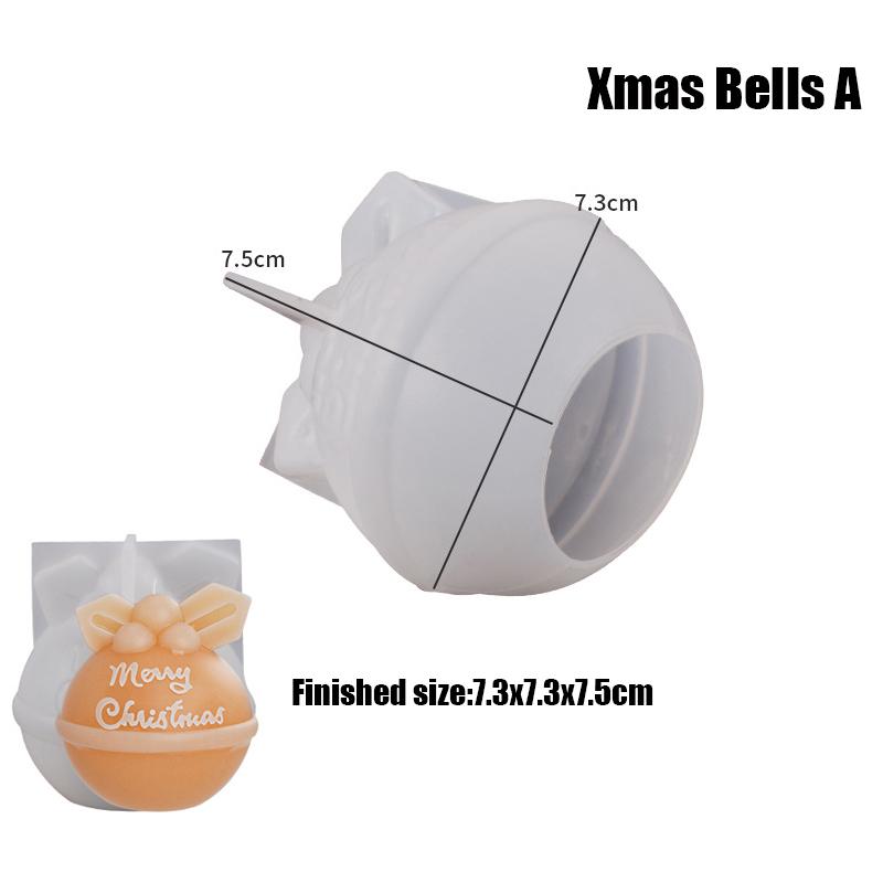 DIY Weihnachten Glocke Hirsch Strumpf Silikon Form Harz Casting Decor Anhänger Form