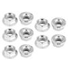 10PCS Fine Thread Hex Hexagonal Nut Flange Nuts Fastener with Pad