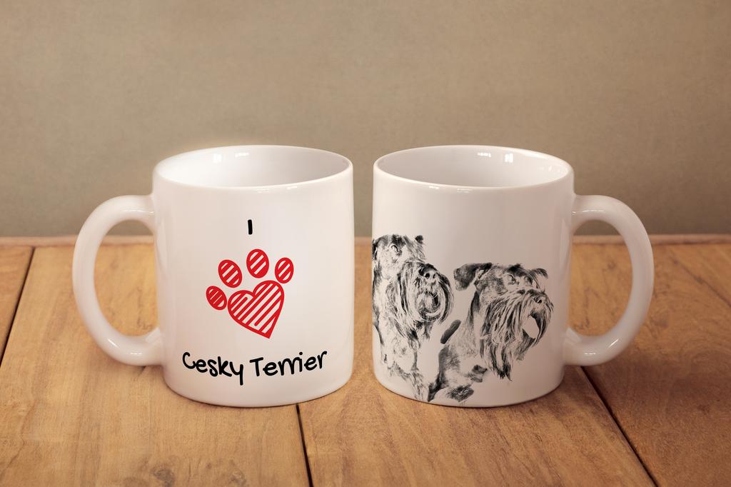 Cesky Terrier, Czech Terrier, Bohemian Terrier - Cup with a Dog, Cute Cup with Graphics, a Gift with Your Photo from the Art-Dog Brand