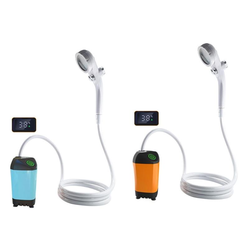 Outdoor Shower Head Sprayer Pump for Car Washing Camping Hiking Travel, USB Rechargeable Portable Camping Shower Pump