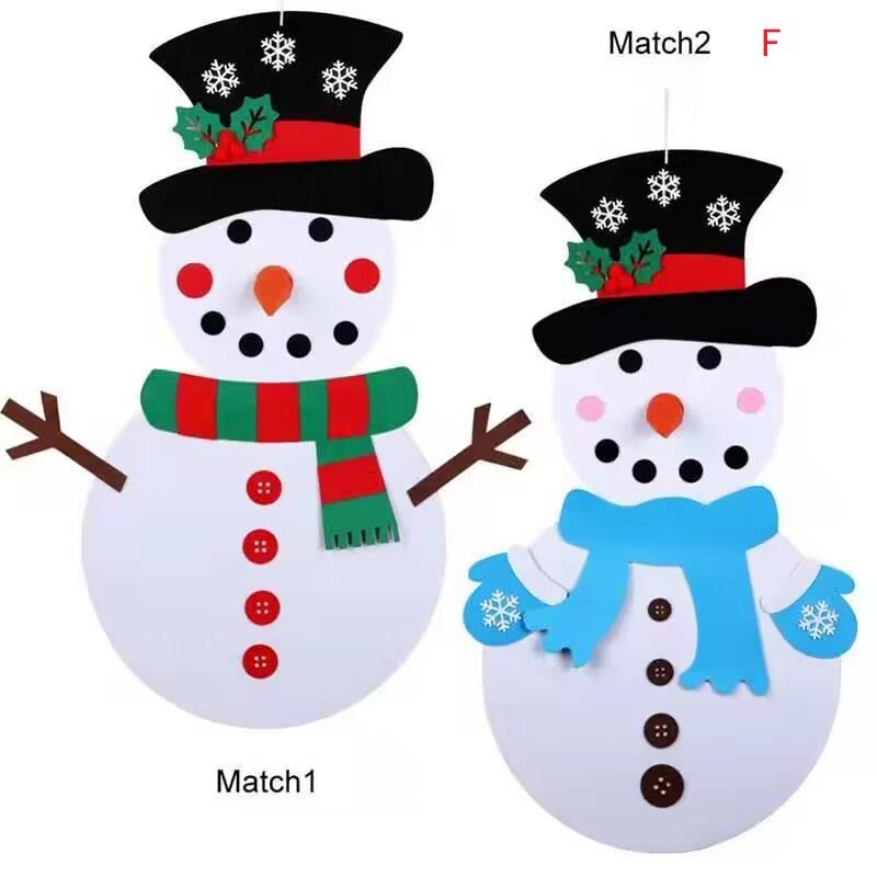 DIY Felt Christmas Tree Christmas Decoration for Home Navidad 2025 New Year Christmas Ornaments Santa Claus Xmas Kids Gifts