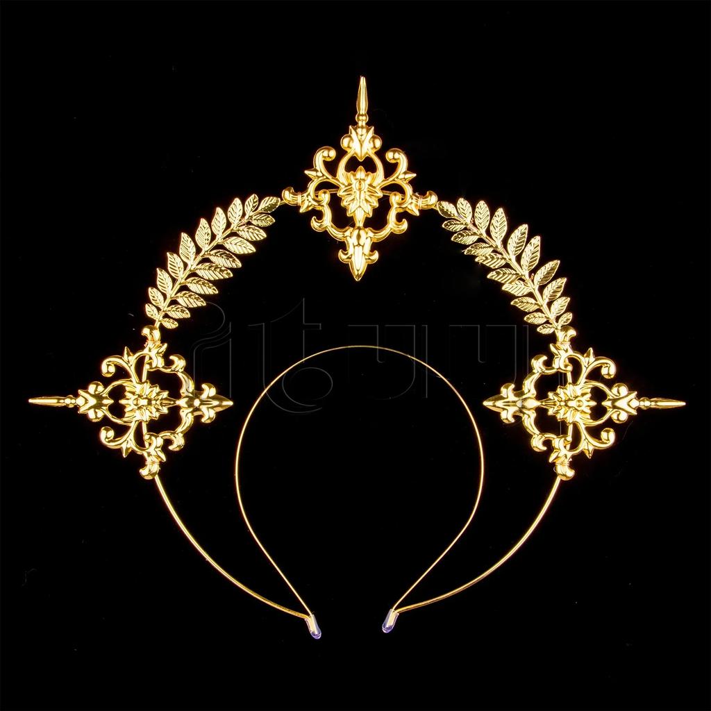 Halo Crown Headpiece Gothic Lolita KC Headdress Angel Feather Wings Halo Goddess Headband Headdress Accessories