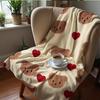 Floral Skull Bat Blue Cartoon Anime Print Flannel Blanket Soft Warm Throw for Kids Bedroom Sofa Christmas Office Car