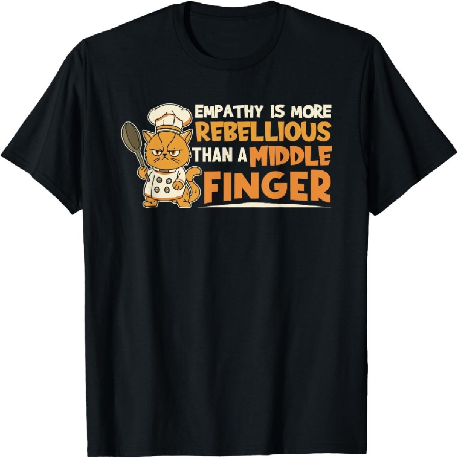Empathy Is More Rebellious Than A Middle Finger Cat T-Shirt(1) XXXXXL разноцветный