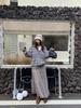 In-Stock Korean Style Retro Grey-Pink Multi-Layer Gauze Skirt