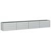 Garden Raised Bed 320 x 40 x 45 cm Galvanized Steel Silver