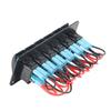 6 Gang Rocker   Panel LED Backlit On Off   Waterproof Circuit   for Car RV Bus Marine Boat ATV UTV