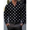 Men's Shirt Long Sleeve Shirt Spotted Lapel Button Casual Outdoor Breathable Comfortable Fashion Trend New Versatile Clothing