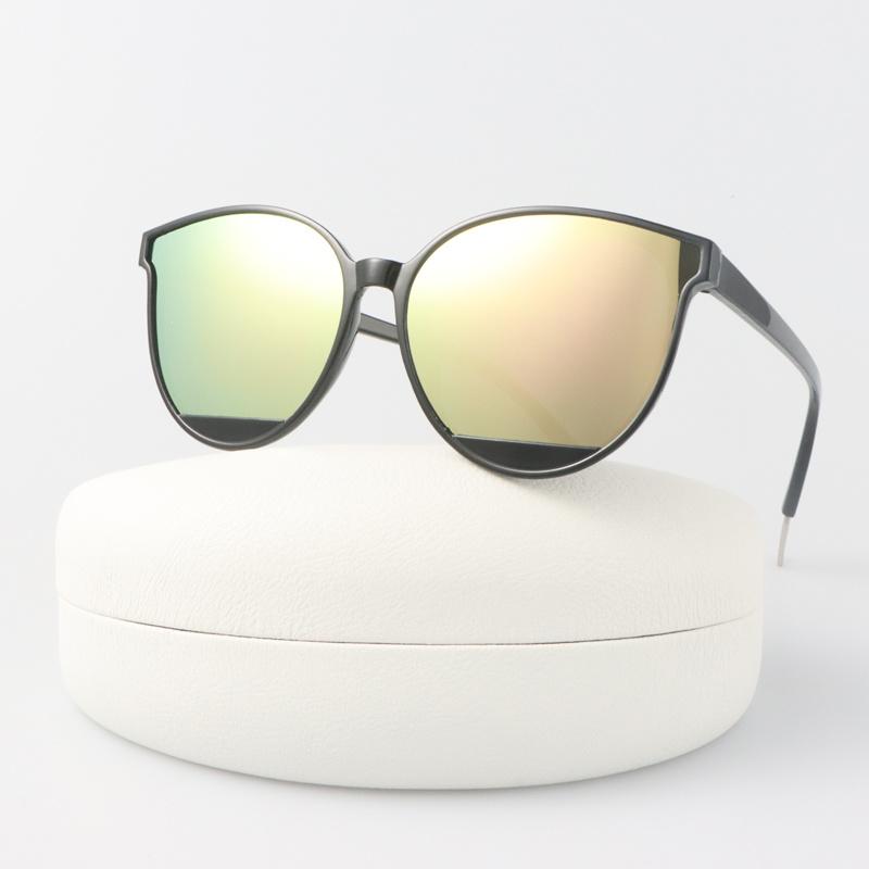 

Cat Eye Vintage Sunglasses Woman Brand Designer Round Sun Glasses Female Fashion Jelly color Gradient Mirror No box