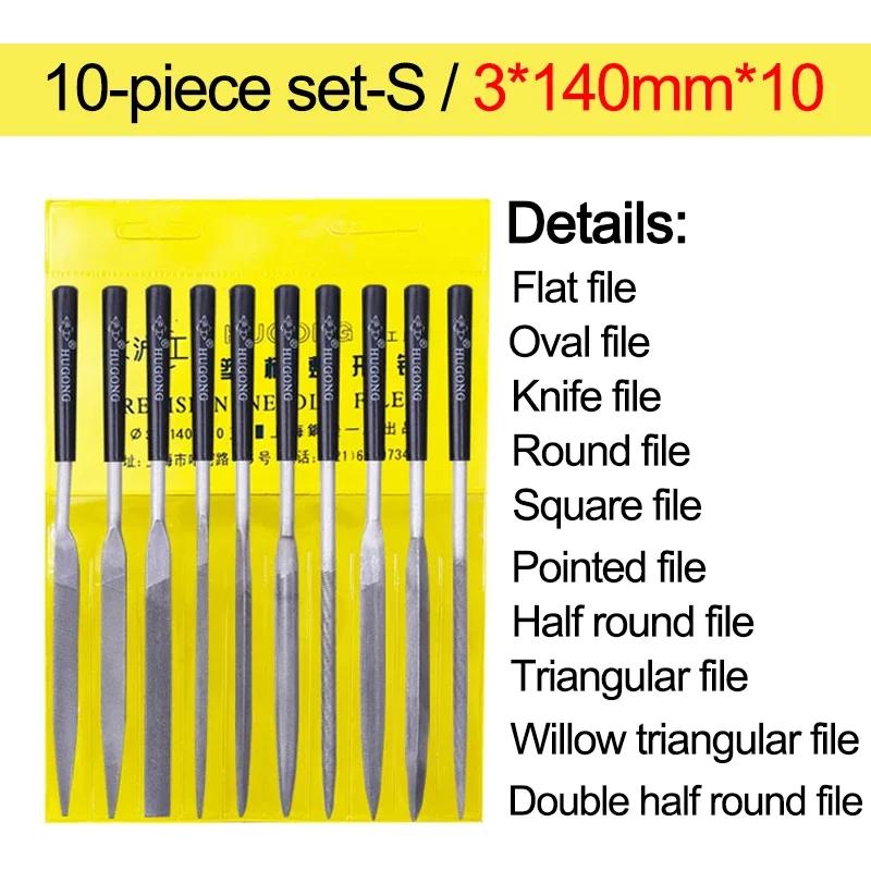 5/10 Stück Metall-Nadelfeilen-Set Holzraspel Metallpolitur Handfeilenwerkzeuge Stahlraspel Nadelfeilen für Metall Glas Stein Holz Auto