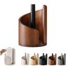Mountain Paper Towel Holder Countertop with Wood Round Base And Iron Holder One-Hand Tearing Wood Paper Towel Holder for Kitchen Dining Room