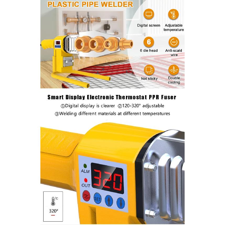 220V Pipe Welding Machine 800W/1000W Pipe Welding Iron PB/PP/PE/PPR Pipe Welding Tools, Home Water Pipe Plastic Welding Tools