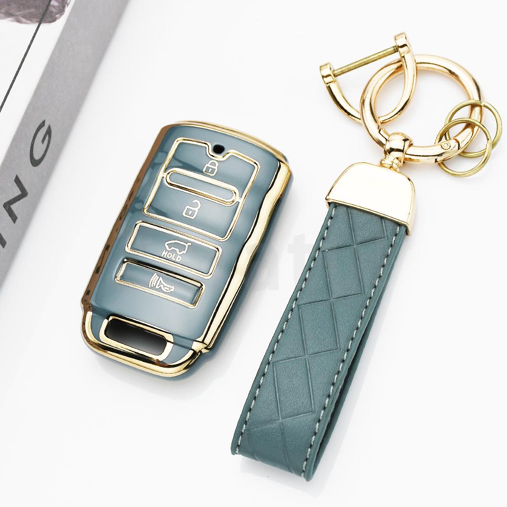 Auto For Kia New K7 Cadenza K9 K7 K-04 Sorento K900 Fashion Tpu Shell Fob Accessories Car Key Case Cover Keychain Bag