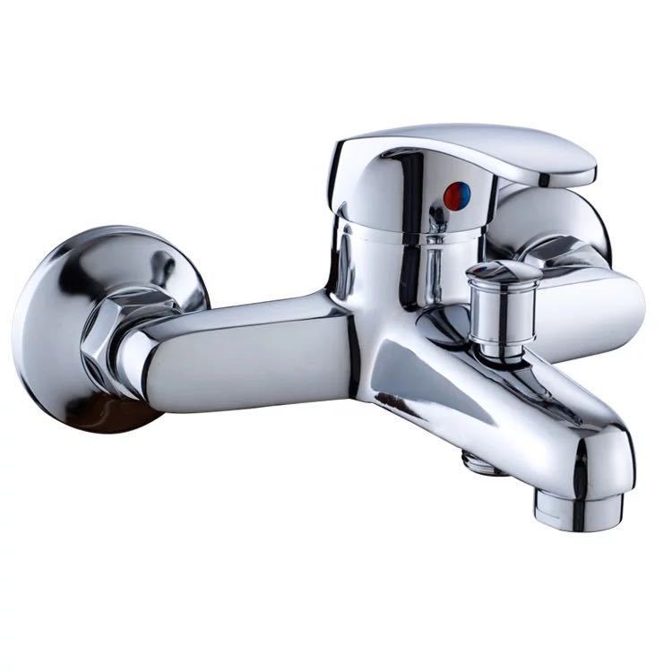 Modern Single-Handle Zinc-Alloy Bidet Shower Bathtub Faucet Suite Thermostatic Rain Soft Spray Patterns Polished Chrome Wall