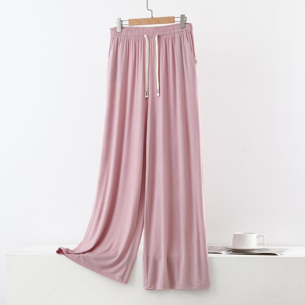 Women's Summer Wide-Leg Modal Pajama Pants - Breathable, Loose-Fit, Plus Size, Mosquito Repellent Home Wear