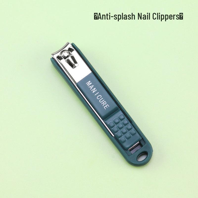 Nail Clipper Set: Home Use Clipper, Anti-Splatter Clippers, Angled Scissors, Foot Care Tools