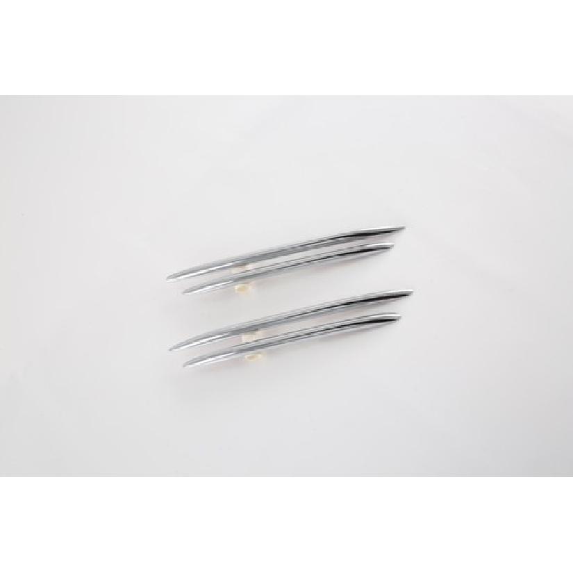 Chrome Front Fog Light Grilles Cover Trim For 22-25 Benz C Class Sedan W206 AMG