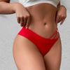 1PC Triangle Panties Breathable Underwear Mature-Fitting Hand Washable Exquisite Thin-strapped Design Daily Wear Black/Red