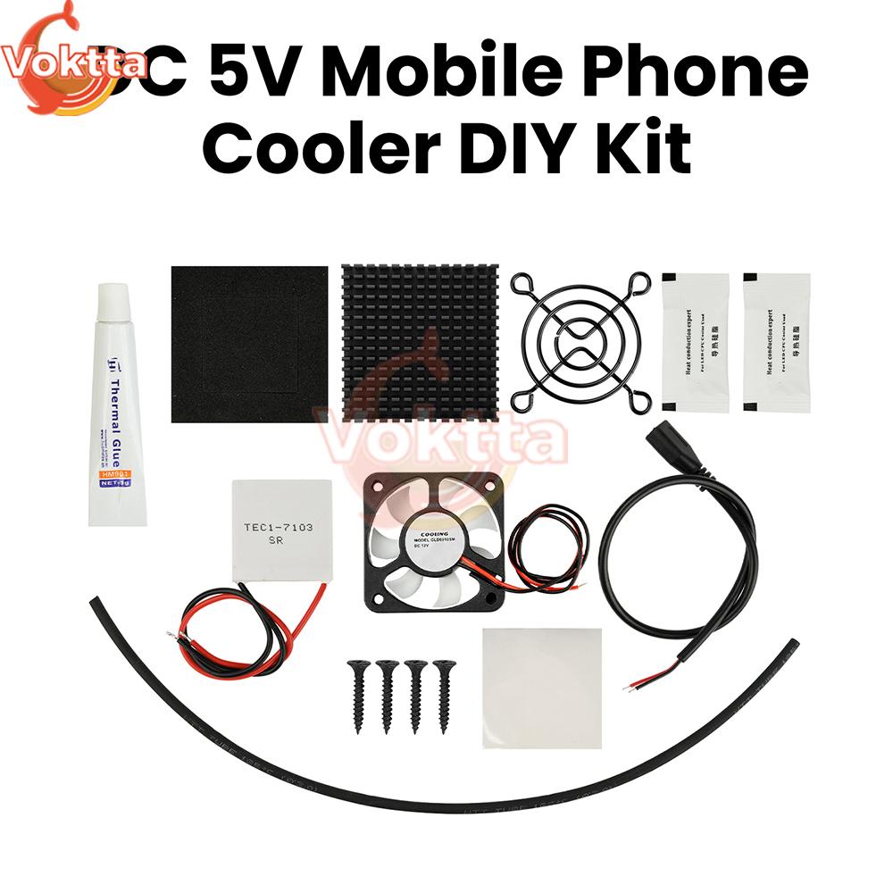 DC 5V DIY Cooler Kit TEC1-7103 Semiconductor Refrigeration Chip Mobile Phone Radiator Cooling Fan Electronic Assembly Kits