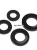 White and Black Nylon Flat Washers - Plastic Gaskets for Screws