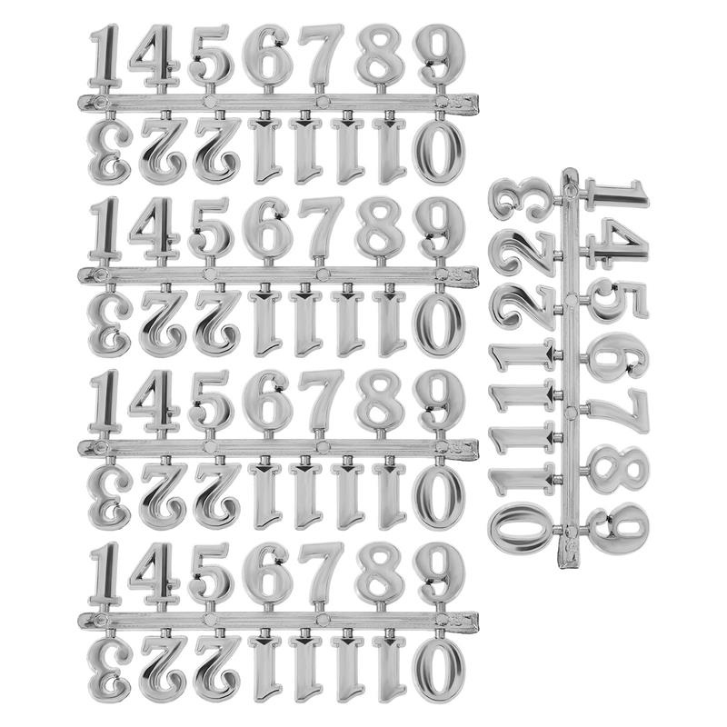 5 Sets Clock Arabic Numbers Clock Replacement Numbers Plastic Arabic Clocks Repair Parts Roman Numeral Wall Clock Number Plates