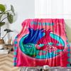 Custom Name Trolls Theme Printed Blanket - Perfect for Couch, Bed, Travel & Outdoor Use | Machine Washable, Cozy & Durable.