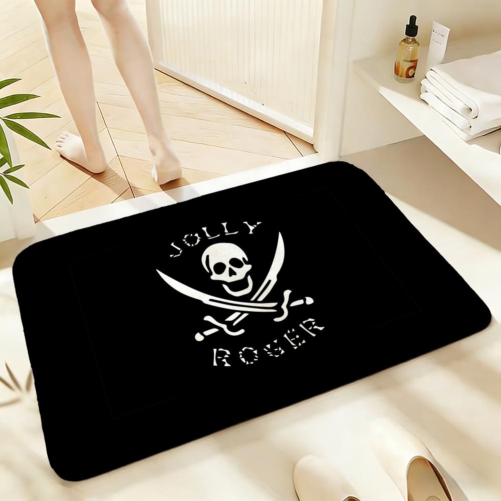 Soft Absorbent Non-Slip Rug Logo pirate logo Floor Mat Home Decor Doormat Bedroom Floor Mat Shower Carpet