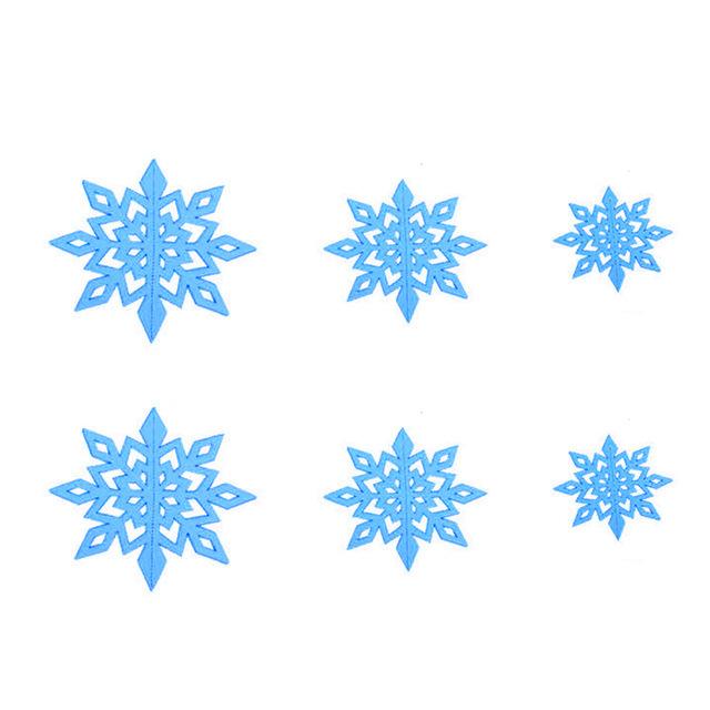 6Pcs 3D Snowflake Pendant Paper Christmas Snowflake Pendant Snowflake Pendant Holiday Party Decorations