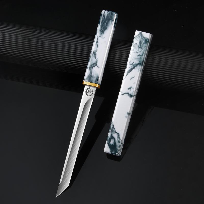 

Маленький нож из нержавеющей стали Cloud Ink, имитация деревянной рукоятки, карманный нож для переноски, острый, режущий фрукты, ветки