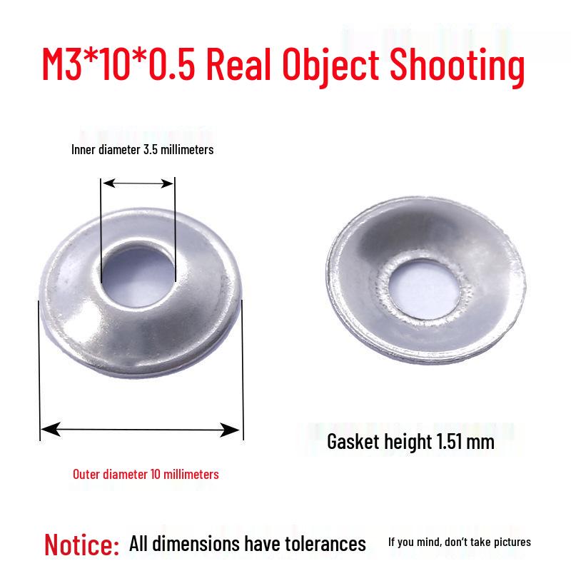 304 Stainless Steel Washer Set: Bowl Mat Gasket, Straw Hat Washer, Horn Foot Cup, Floor Sleeve, Recessed Screw Decoration