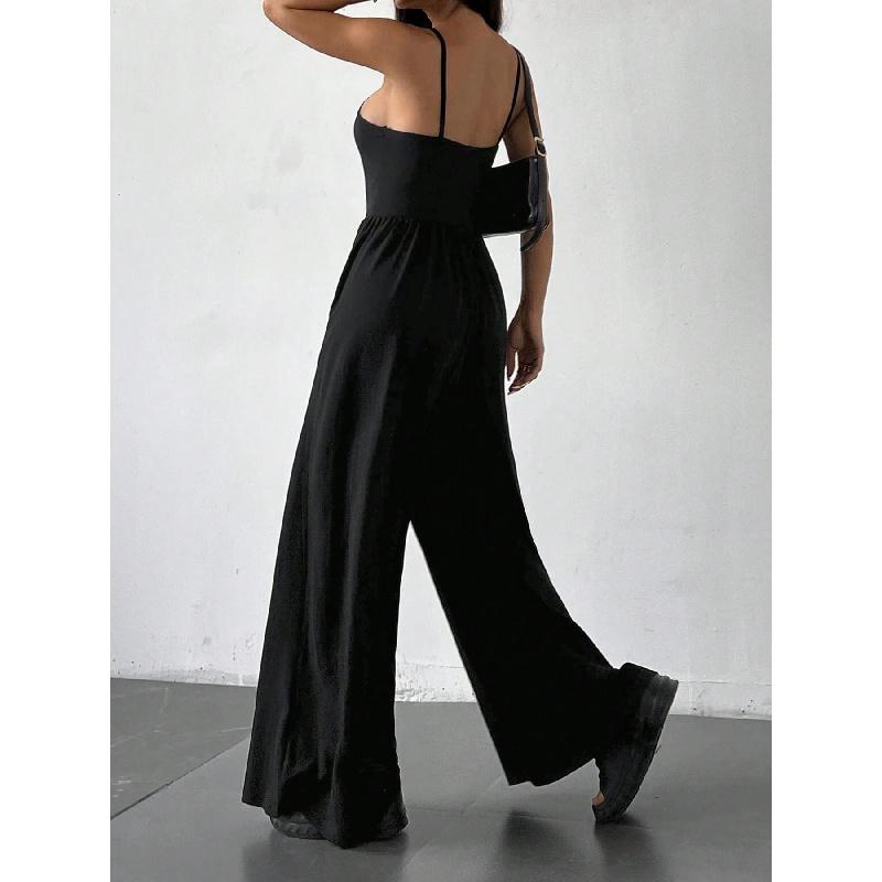 Women's Clothing 2026 Spring/Summer New Sexy Casual Style Camisole Wide-Leg Jumpsuit