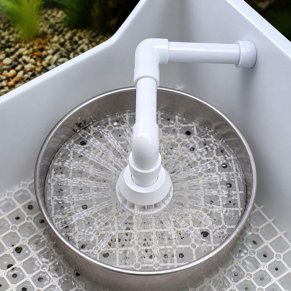 Rotatable Outlet Aquarium Filter Screen 20/25/32mm Aquarium Water Spray Head Fish Tank Plumbing