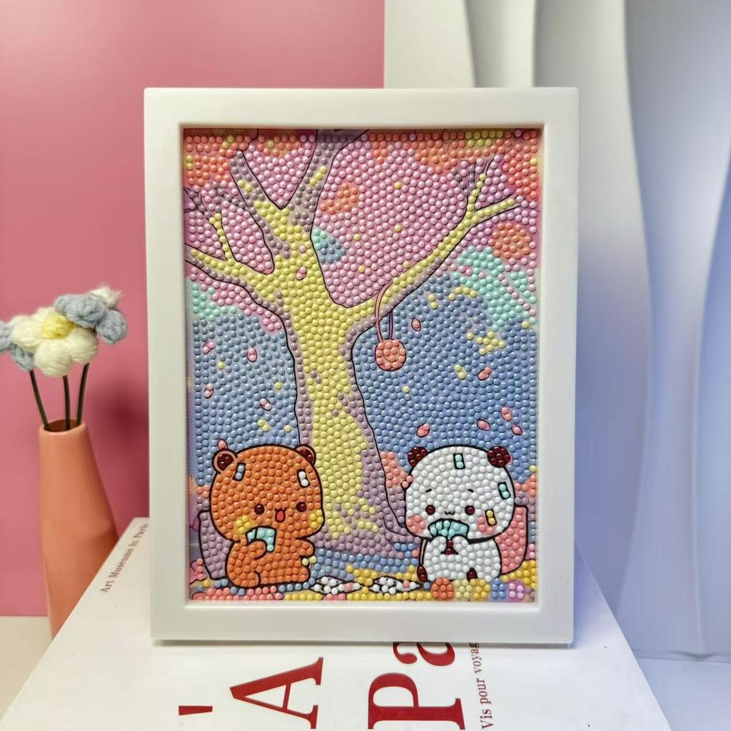 Children'S Diamond Painting Framed Handmade Diy Material Bag Sanrio Diamond Paste Painting Concentration Toy