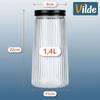 Glass Containers For Loose Products With Lid 1.4 L / 1 L / 700 Ml 3 Pcs.