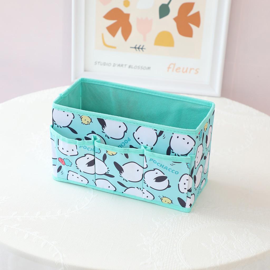 Hello Kitty Kuromi Cinnamoroll Melody Party Theme Foldable Multi Pocket Storage Box For Bedroom Or Desk Storage