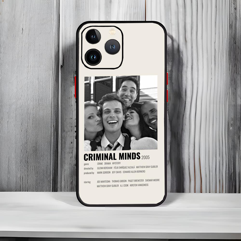 

Suspense Detective TV C-Criminal Minds Phone Case Black Matte Thin Phone Case For iPhone17 16 15 14 13 ProMax iphone12promax