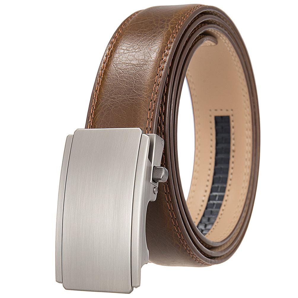 Casual Business Belt, Belt For Men, Two-Layer Belt, Automatic Buckle Belt Ly36-25565-1